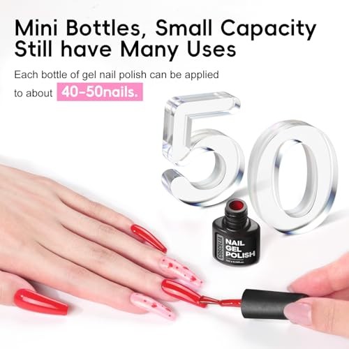 25PCS Gel Nail Polish Set Spring Summer Colors 25pcs All Seasons Gel Polish