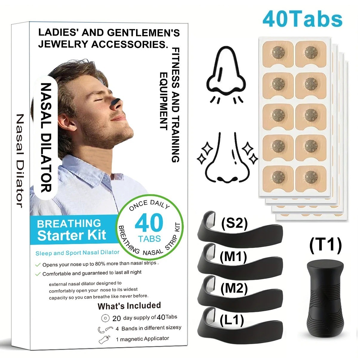 Magnetic Nasal Breathing Strips 90 Pcs