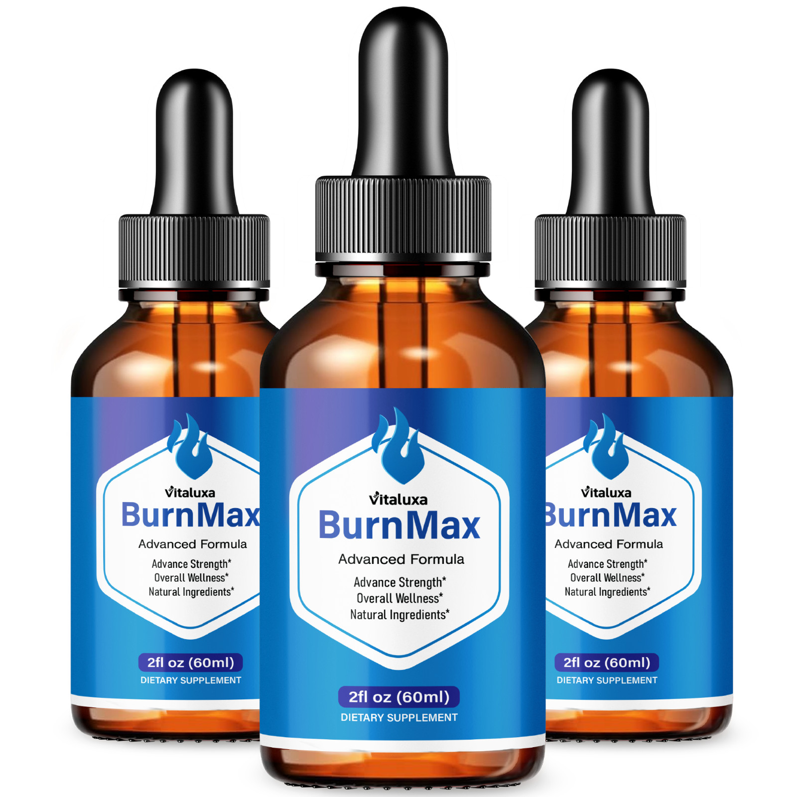 (3 Pack) Burn Max Drops, Burn Max Drops Advanced Health Support Formula (6oz)