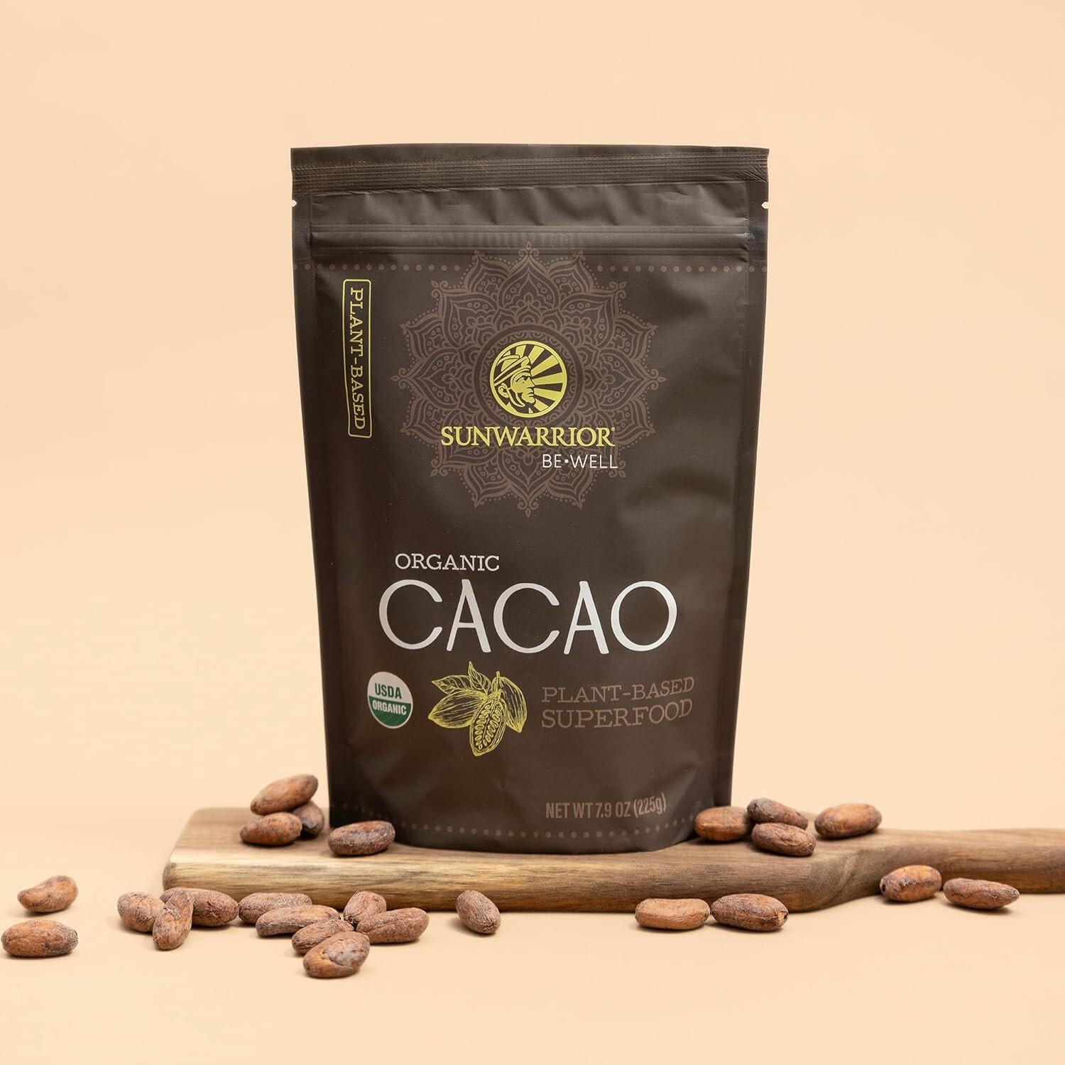 Sunwarrior Organic Cacao Powder | Baking & Smoothie Additive | 225g Pouch