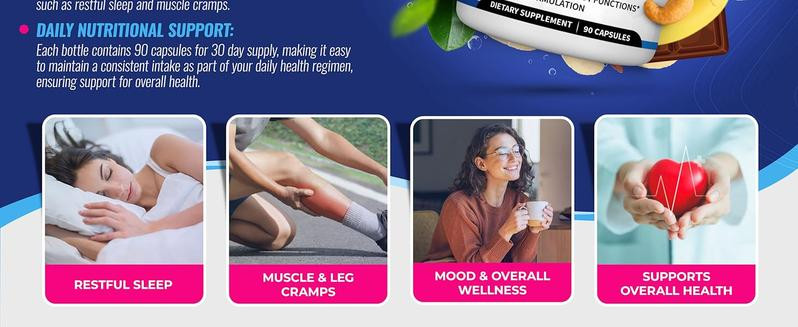 Magnesium complex 1000mg 7 types | Sleep musculoskeletal support 90