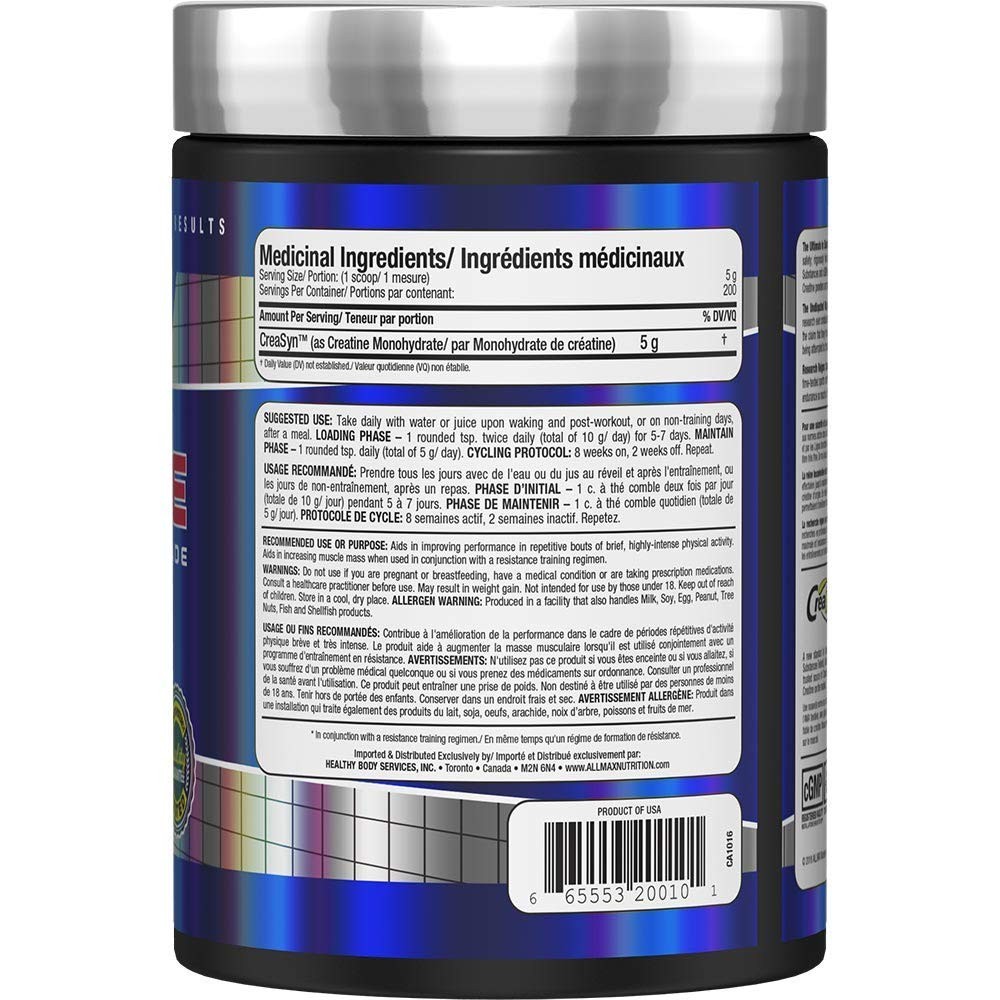 ALLMAX Creatine Monohydrate Powder, 2.2 Pound (Pack of 1), No Color
