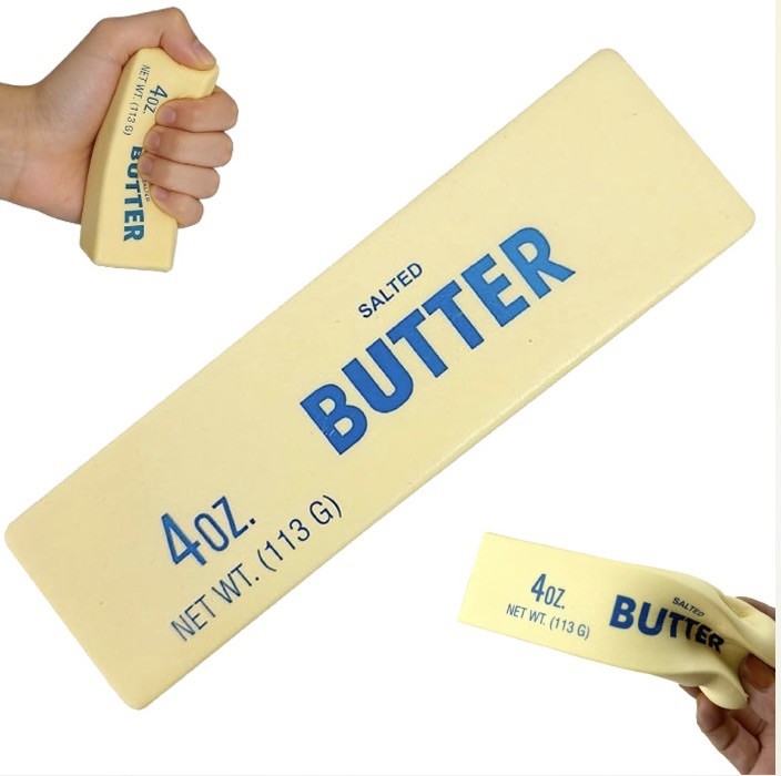 Scented Foam Squeeze Toy Stress Reliever, Yellow Butter Stick, 4 oz (113 g)