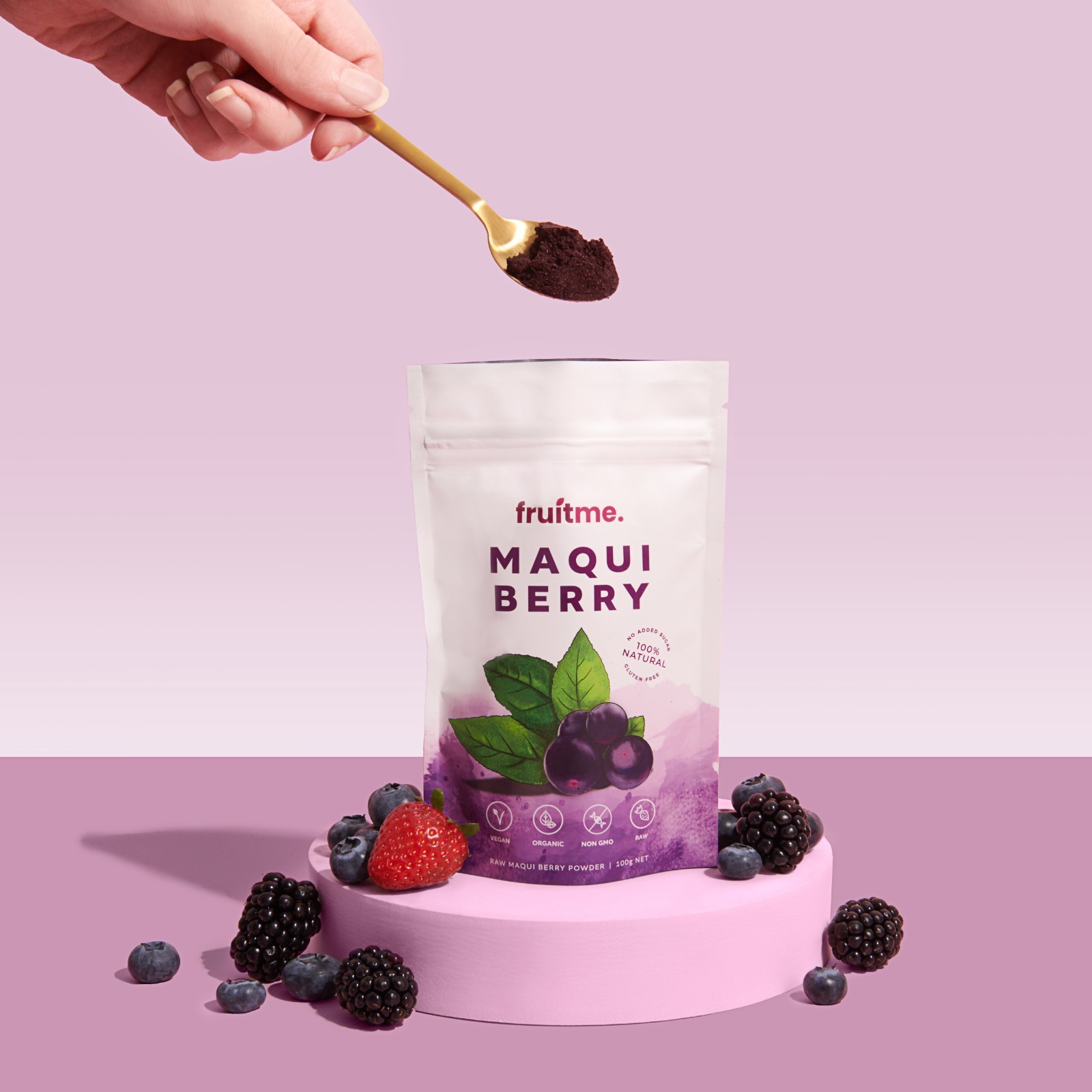 100% Maqui Berry Powder Organic 3.5oz – Highest Antioxidant Super Food FruitMe