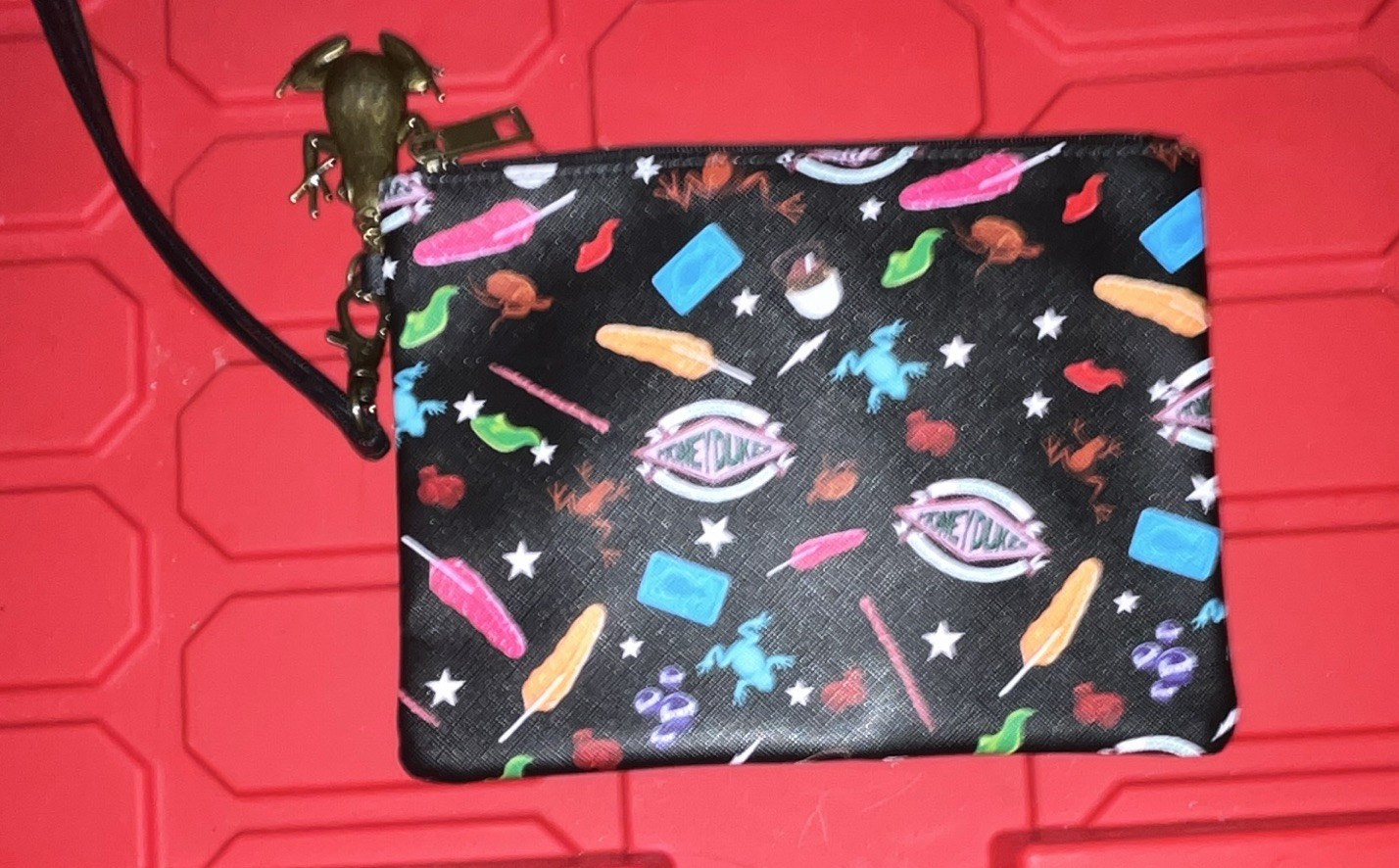 Harry Potter Zipper Makeup Bag Zip Pouch Wristlet, Black Multicolor(A)