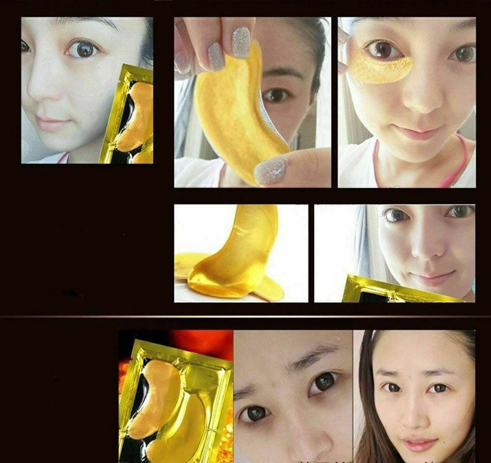 60 Pcs Gold Crystal Collagen Eye Mask Patch Wrinkle Anti Aging Dark Circle Pads