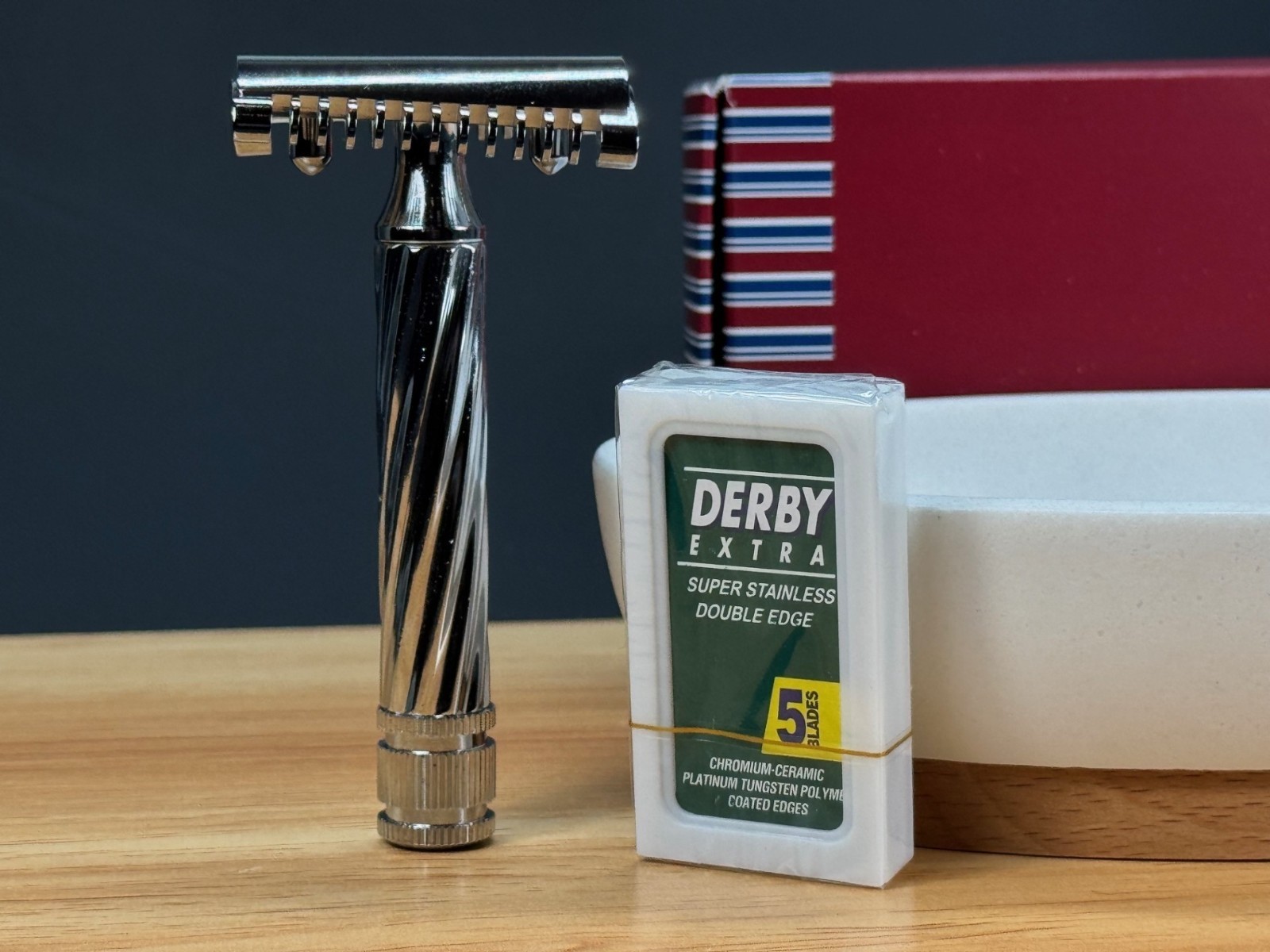 Fatip CNC Lo Storto Open Comb Slant Safety Razor Chrome Made in italy – Options