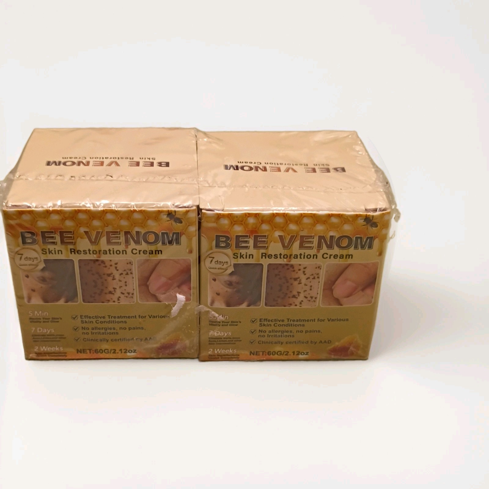 Bee Venom Skin Restoration Cream 60g/2.12oz 2 Boxes, 12M PAO