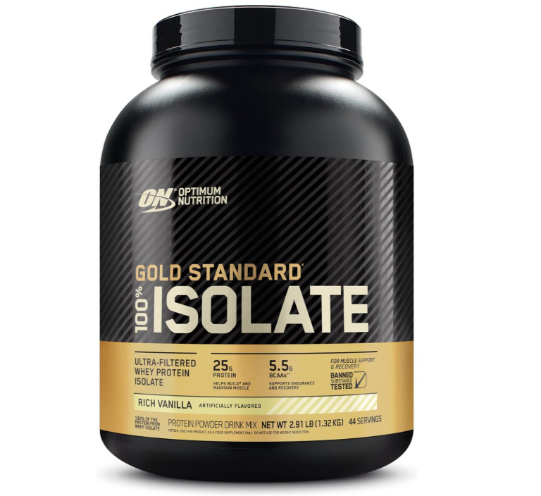 Optimum Nutrition Gold Standard Isolate Rich Vanilla 2.91lb 44 Servings Whey Pro