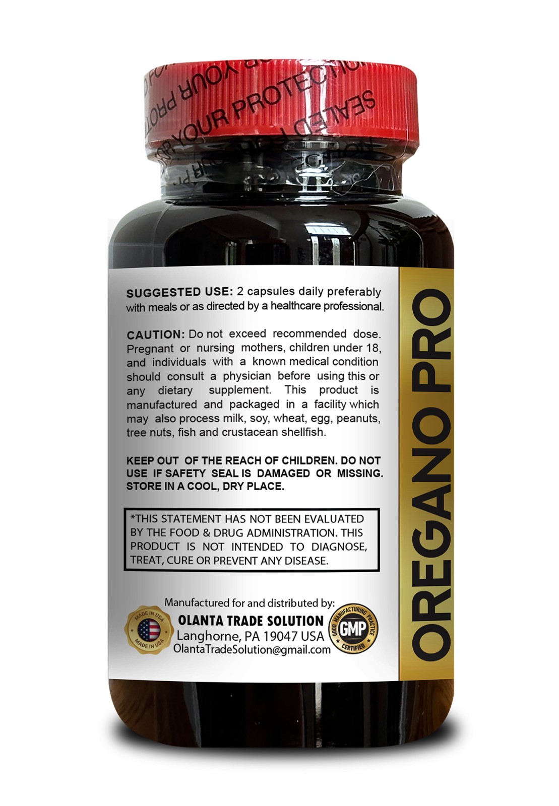 Oregano leaf Complex with Aloe Vera & Arabinogalactan – Digestive Wellness Caps