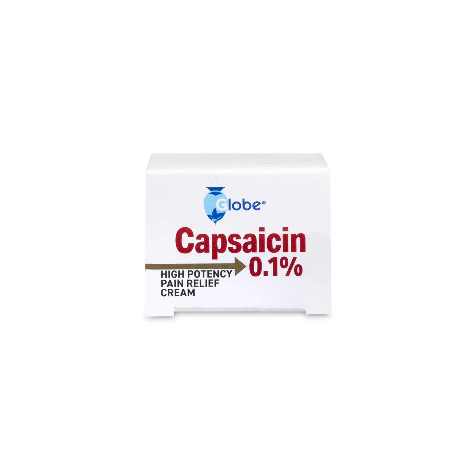 Globe Capsaicin 0.1% High Potency Pain Relief Cream 2 oz (3 Pack)