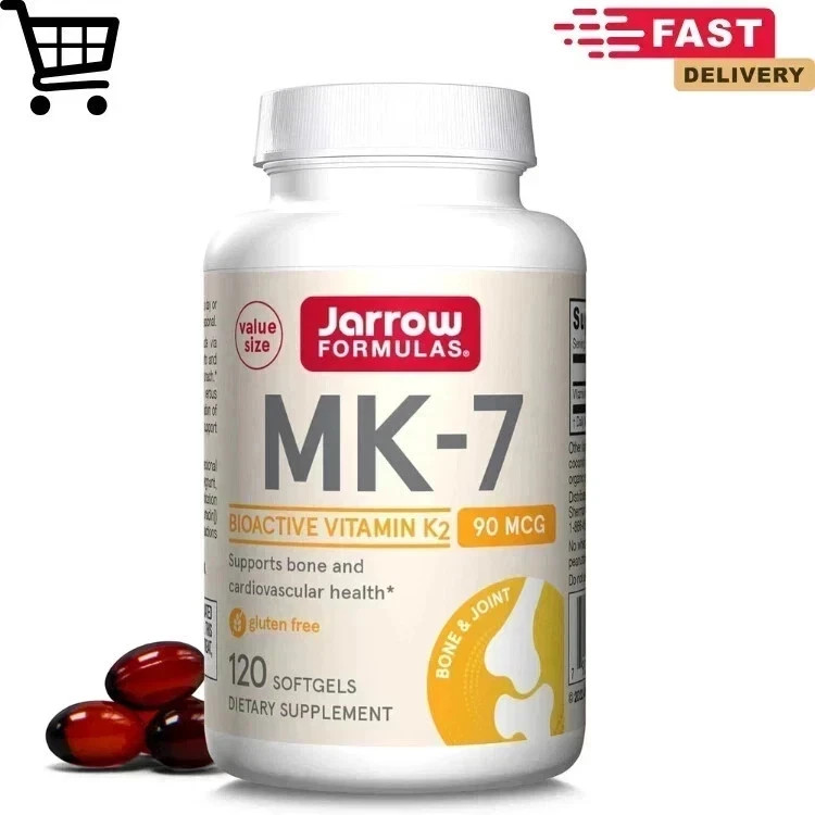 Jarrow MK-7 Vitamin K2 90mcg 120 Softgels Bone & Heart Health 120-count