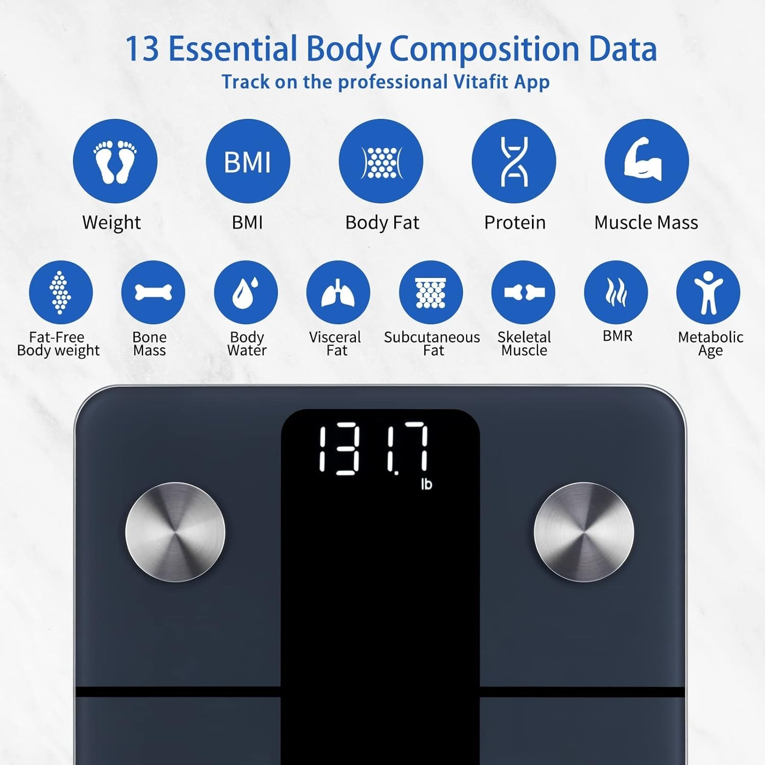 Smart Health Scale – 13 Metrics with Privacy Protection and Integration Options