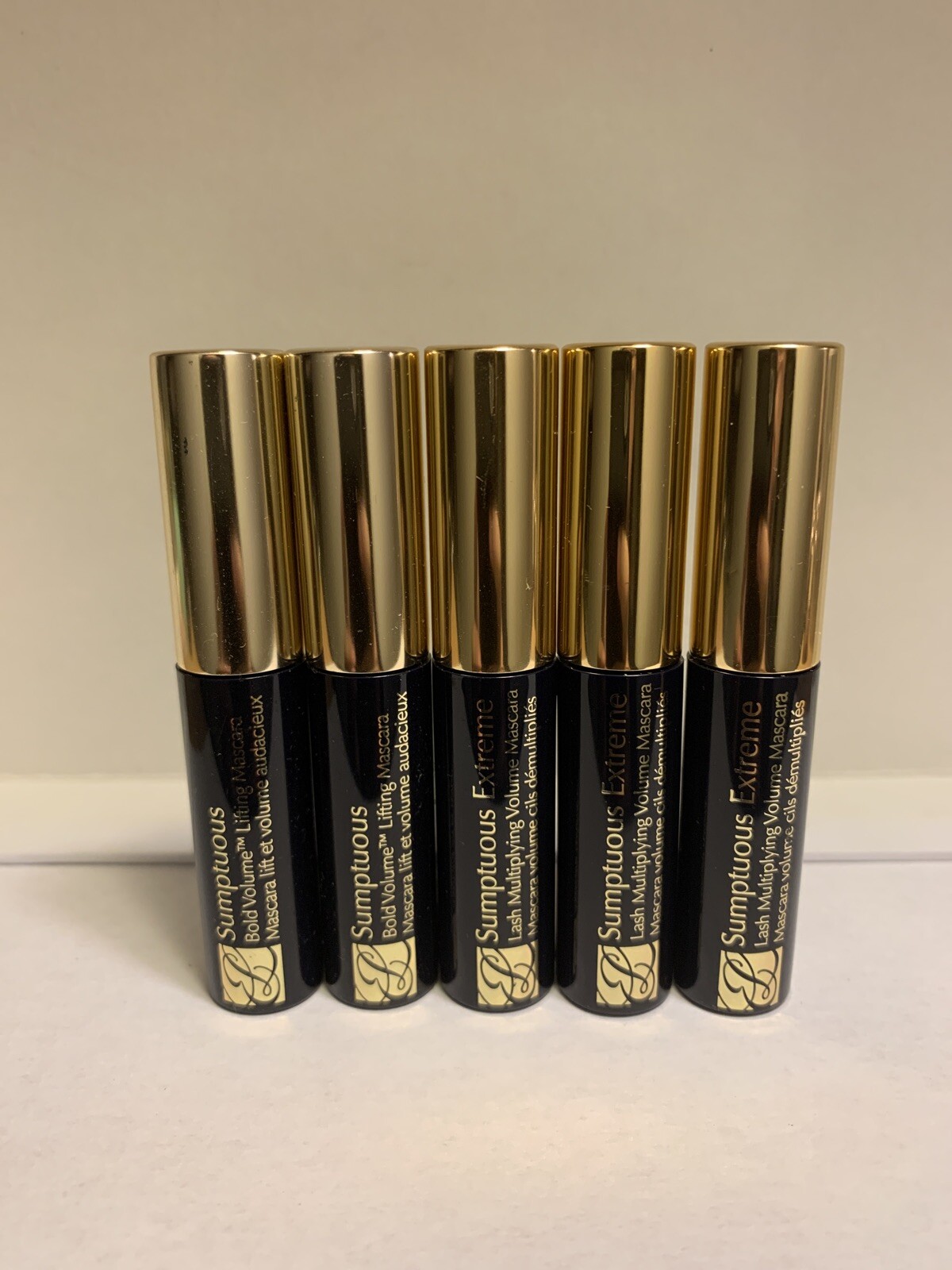 5 Estee Lauder Sumptuous extreme lash Mascara – 01 extreme BLACK -(2.8ml) Each