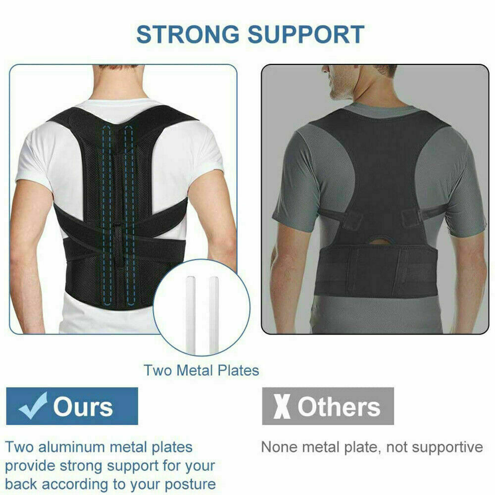 Posture Corrector For Men Premium Adjustable Upper Back Straightener easy to use