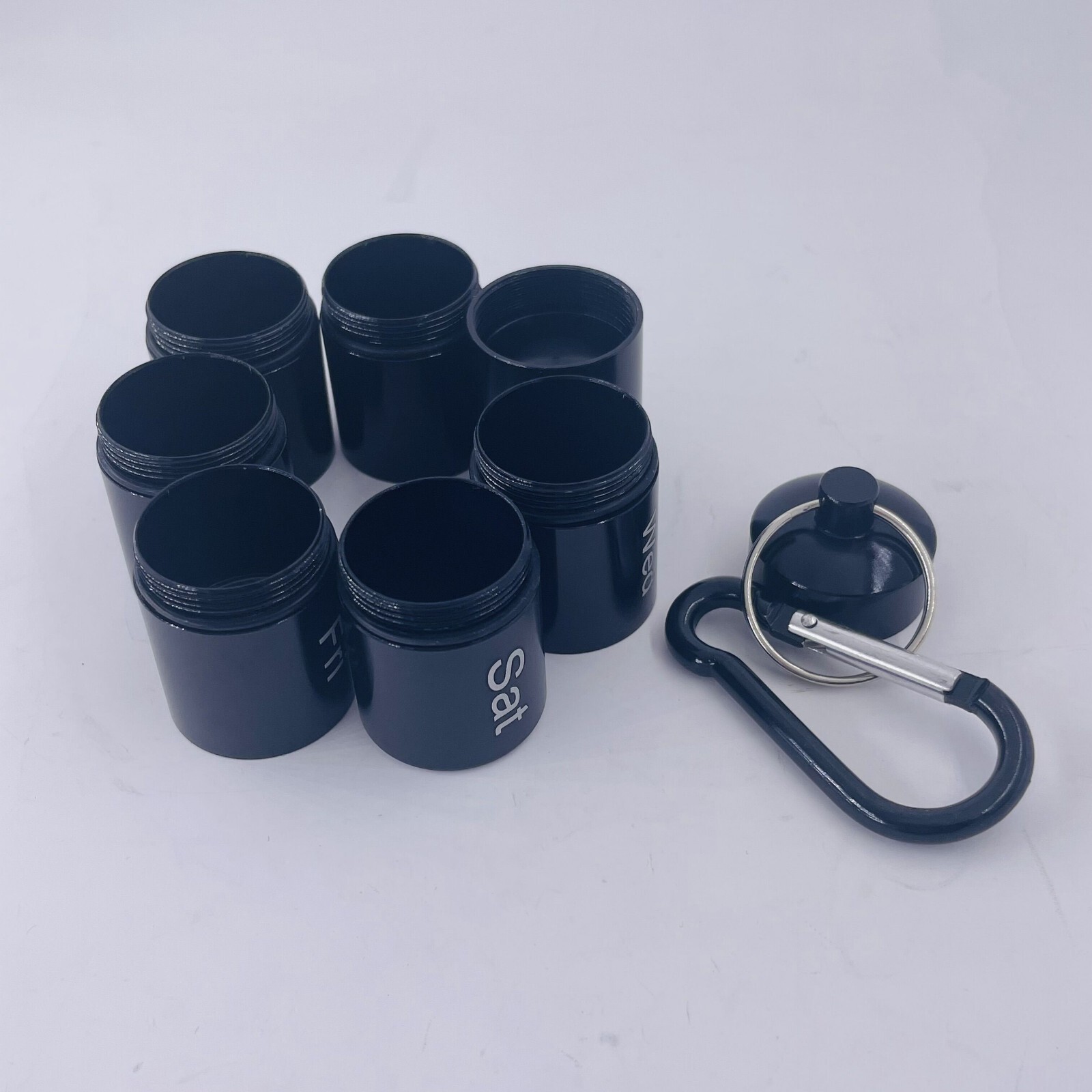 Survival EDC Waterproof Pill Box Case Capsule Seal Bottle Container Bottle Alloy