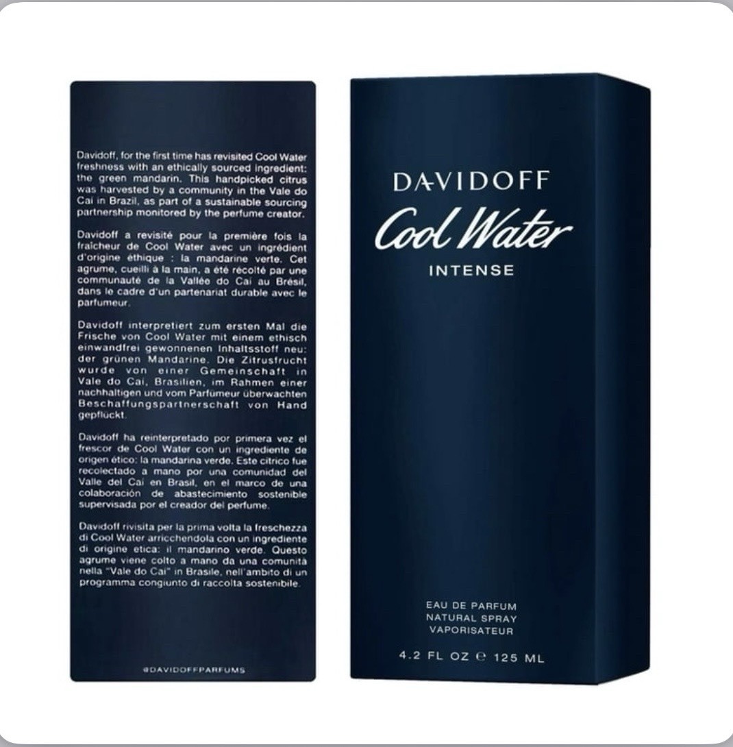 Davidoff Cool Water Intense Eau de Parfum EDP Cologne for Men 4.2 oz / 125ml