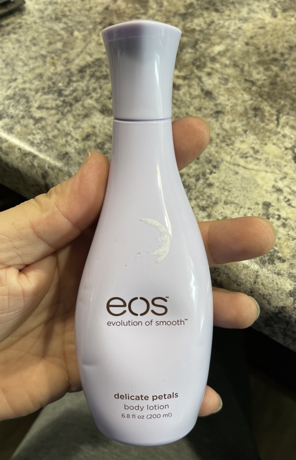EOS Body Lotion Delicate Petals 6.8 fl oz Slightly Used/open