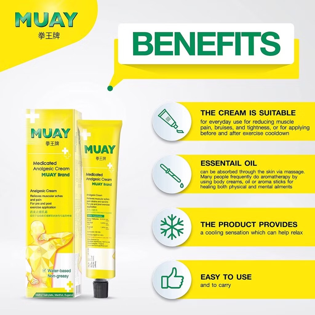 3x Namman Muay Thai Boxing Cream 100g Liniment Warm Massage Oitment Original
