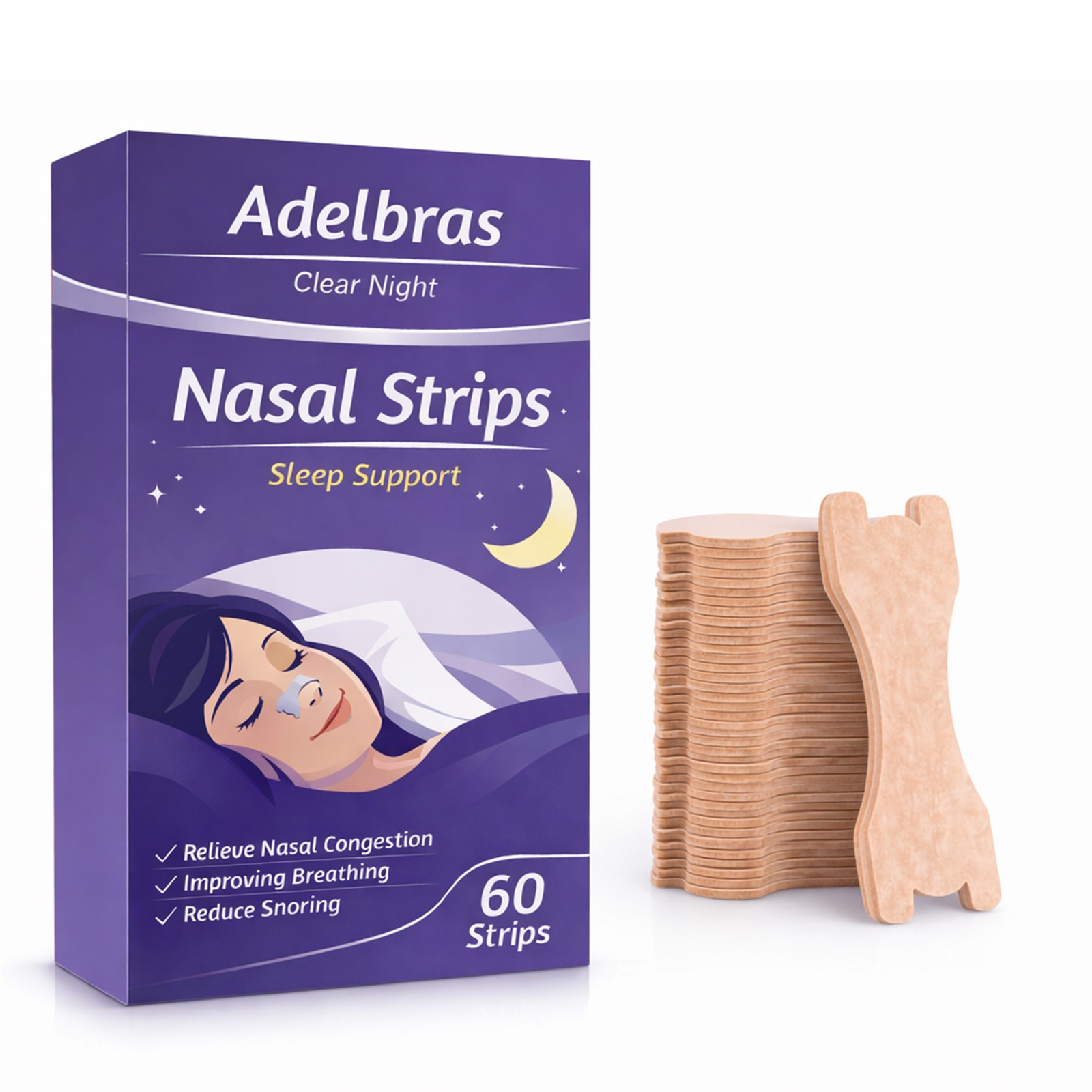 Nasal Strips for Snoring & Breathing Extra Strength Nose Strips Better Airflow