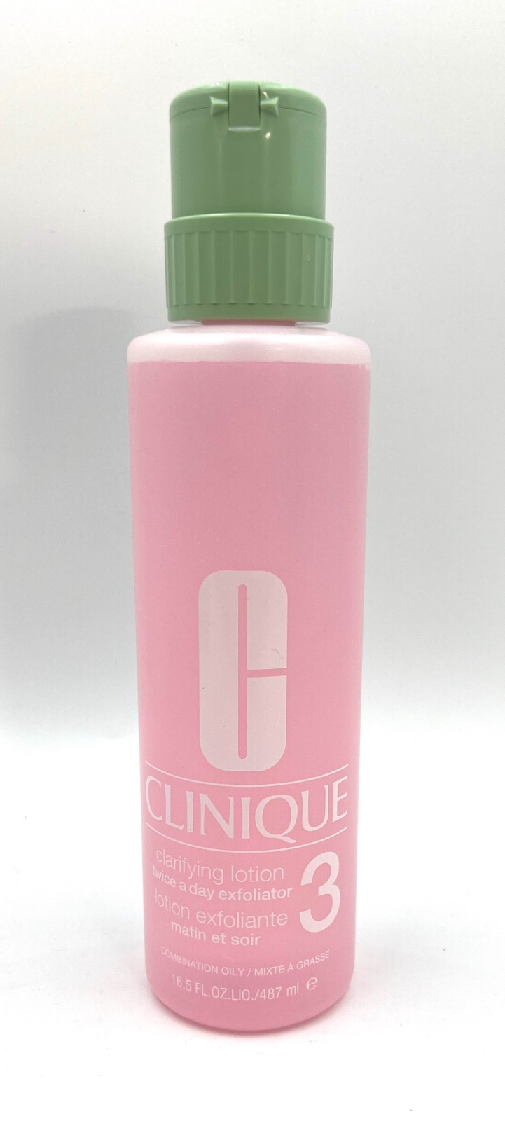 Clinique JUMBO Clarifying Lotion 3 Combination Oily Skin~16.5oz/487ml with Pump