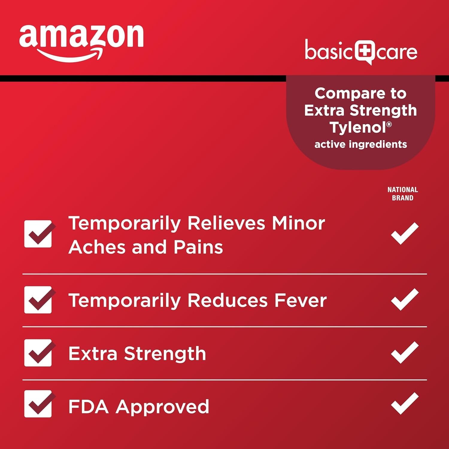 Extra Strength Pain Relief, Acetaminophen Caplets, 500 Mg, 200 Count