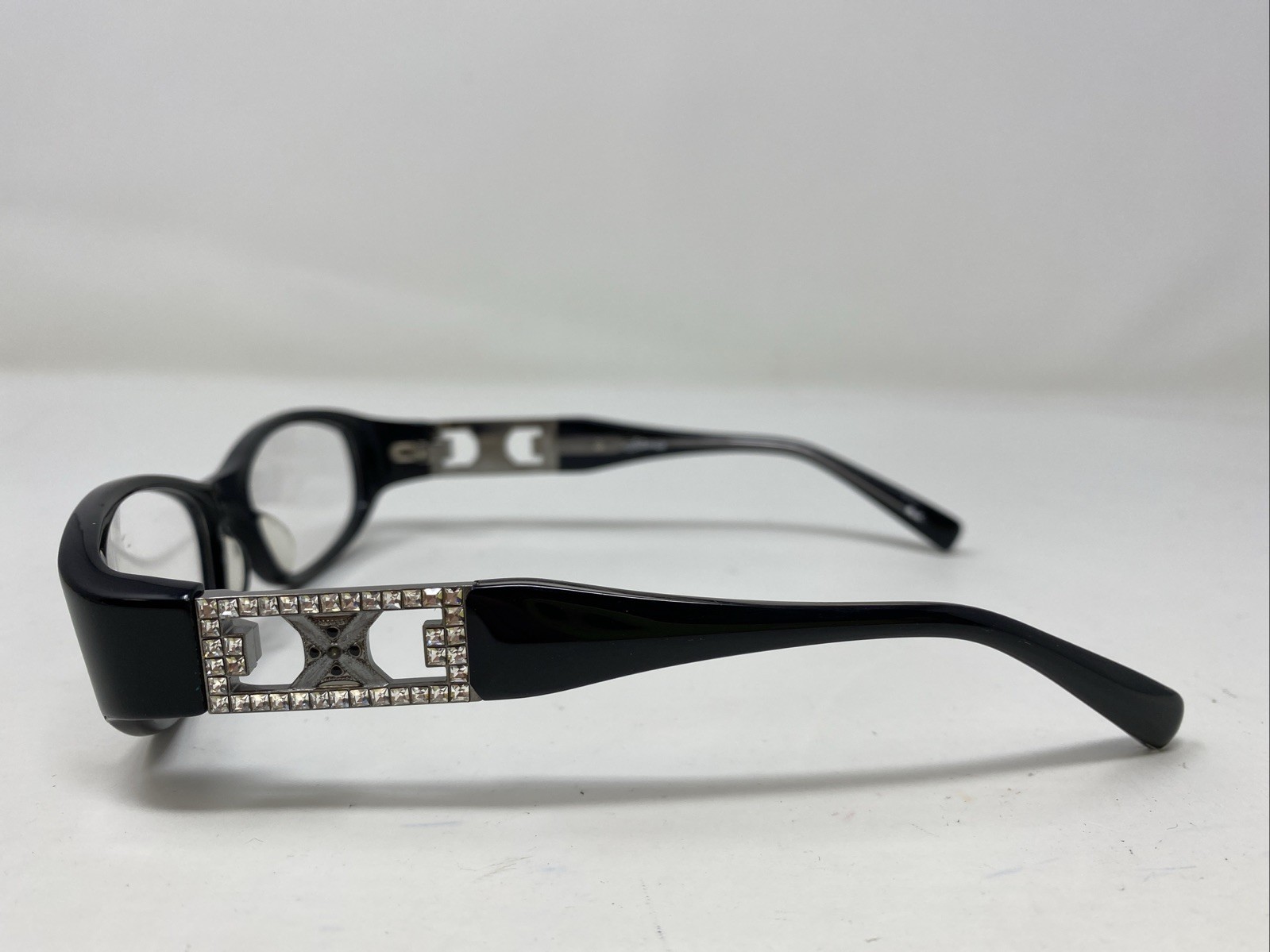 SAMA JAPAN PRECIOUS BLK 52-17-130 Black Plastic Full Rim Eyeglasses Frame F577