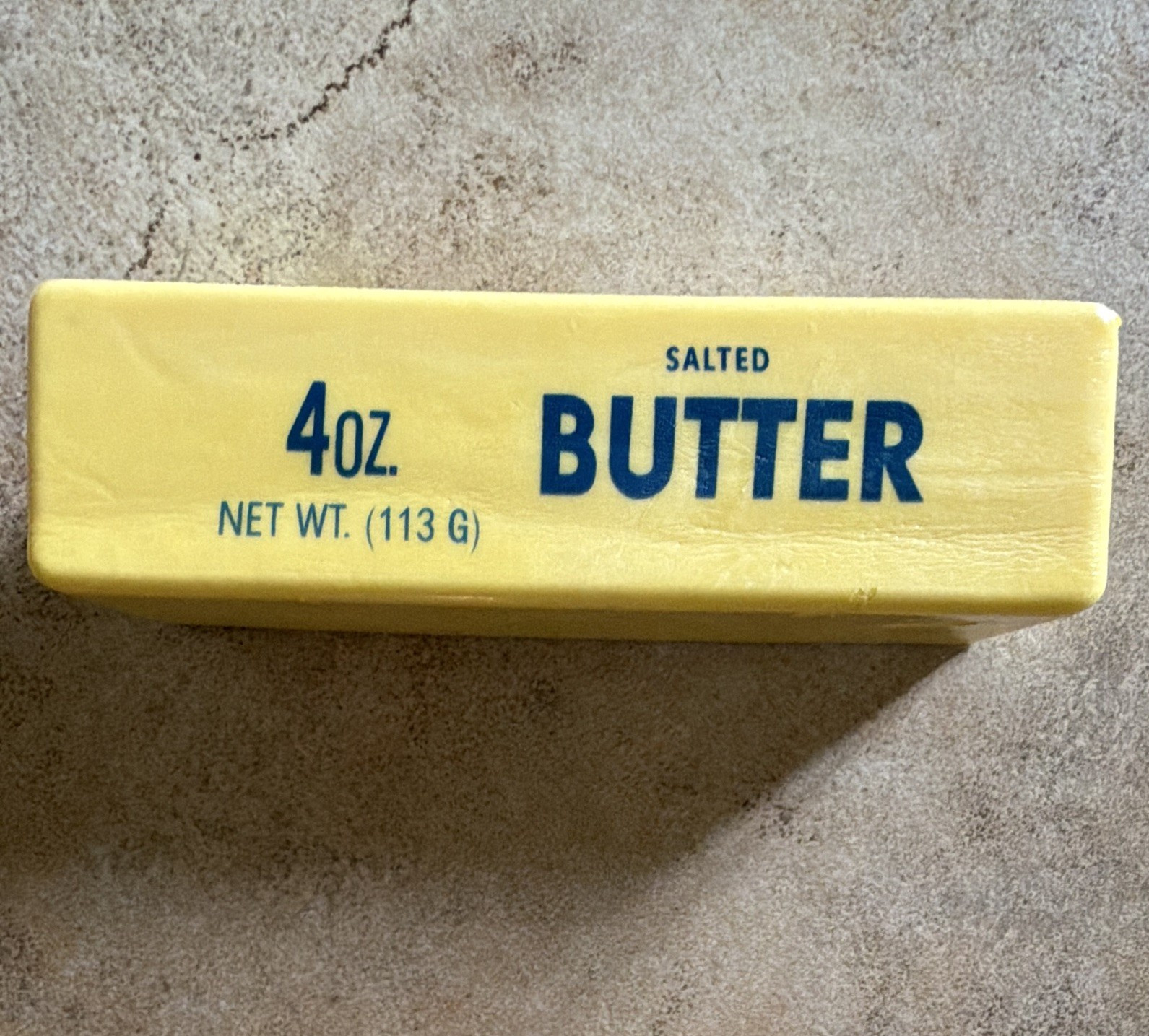 Salted Butter Stick Squeeze Toy Stress Reliever Soft Yellow Foam 4 oz 113 g