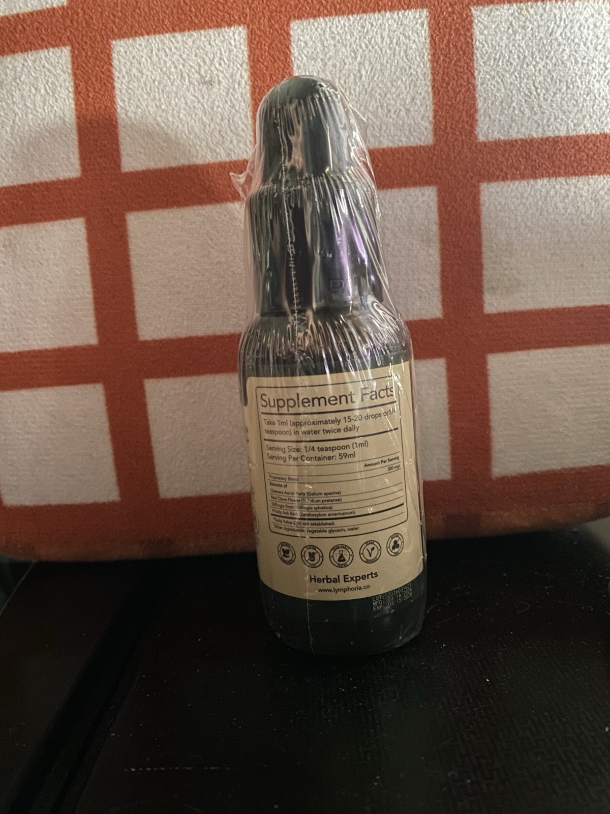 LYMPHORIA Lymphatic Support Herbal Drops Vegan Gluten-Free 2 fl oz (59 mL)