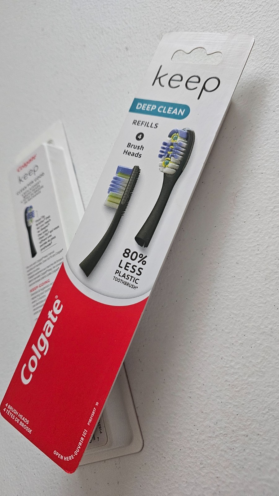 Lot of 2 Colgate Keep Deep Clean Floss-Tip Replacement Brush Heads NEW 8 Heads