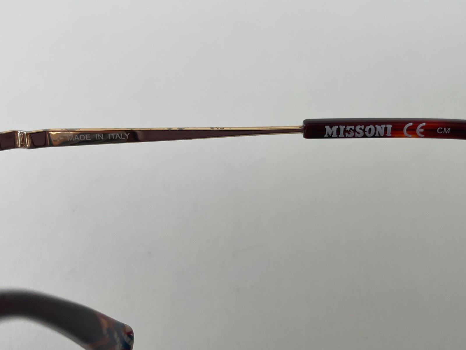 MISSONI MIS 0005 S37 Vintage Eyeglasses Frame Black White Lace Fabric Inside Ita