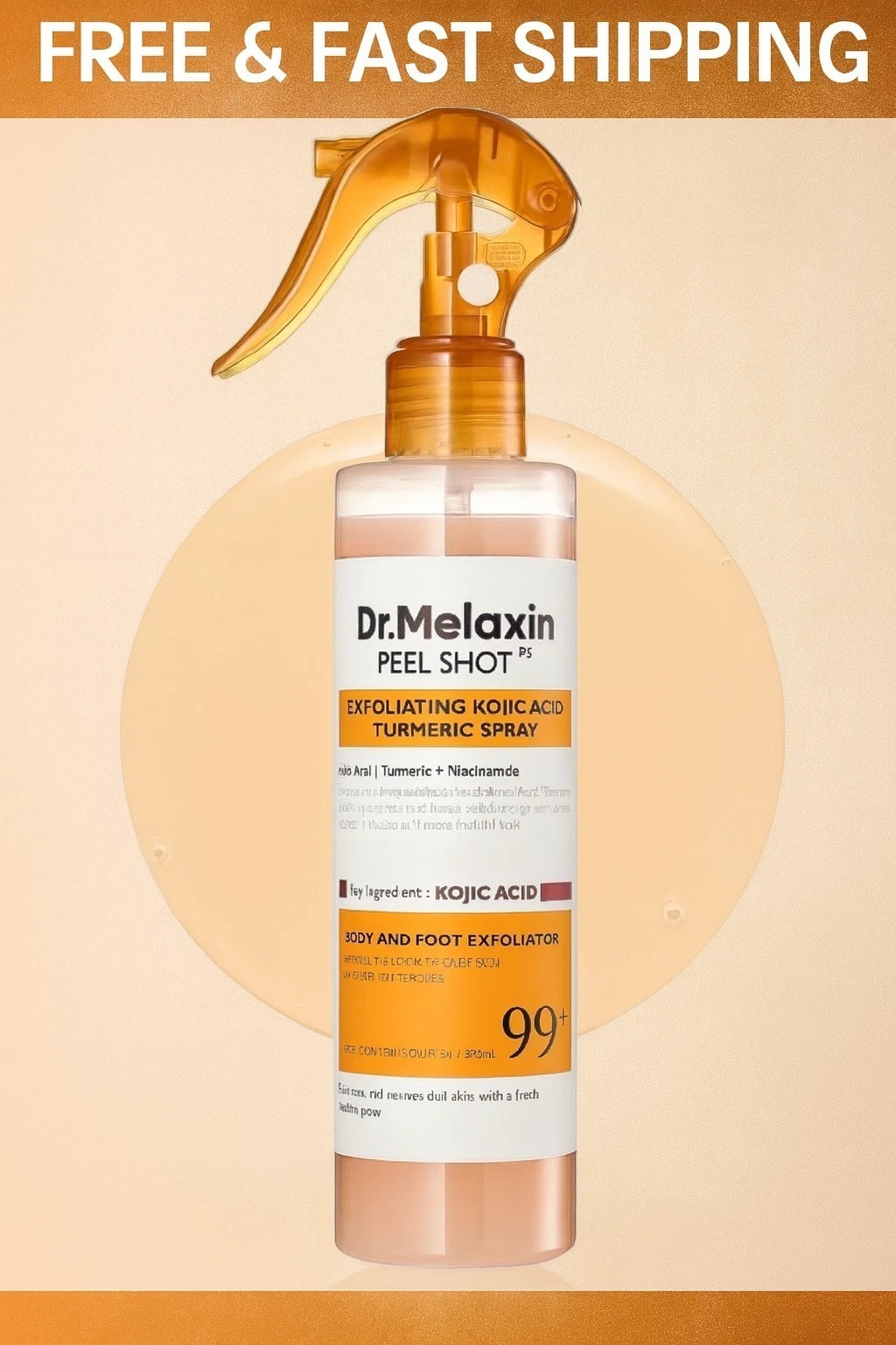 Dr. Melaxin Peel Shot Exfoliant Kojic Acid Turmeric Spray 200ml NEW