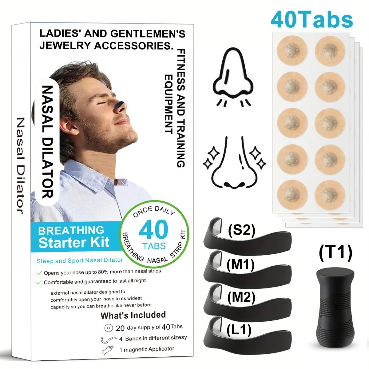 Magnetic Nasal Breathing Strips 90 Pcs