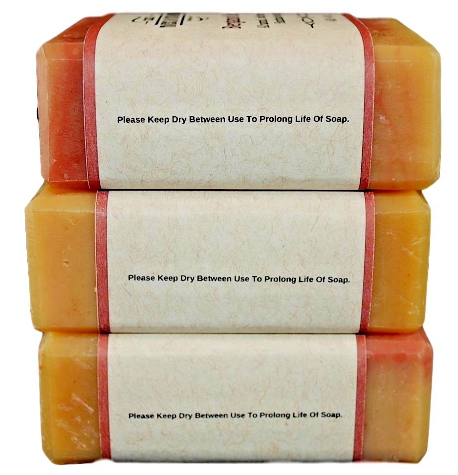 Bergamot Rose with French pink clay, All natural soap 3 bar pack.essential oils.
