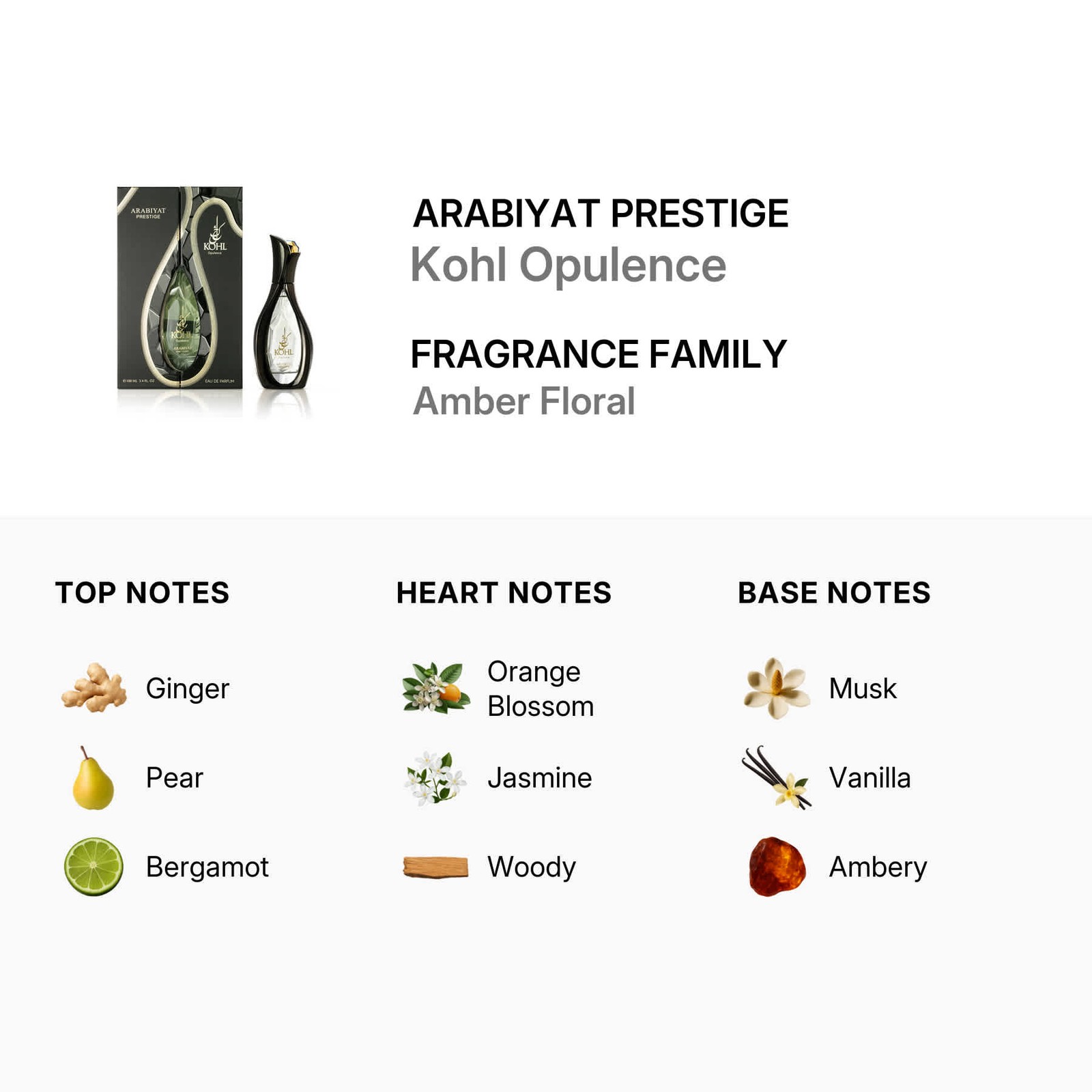 Arabiyat Prestige Men’s Kohl Opulence EDP Spray 3.4 oz Fragrances 6290361912478
