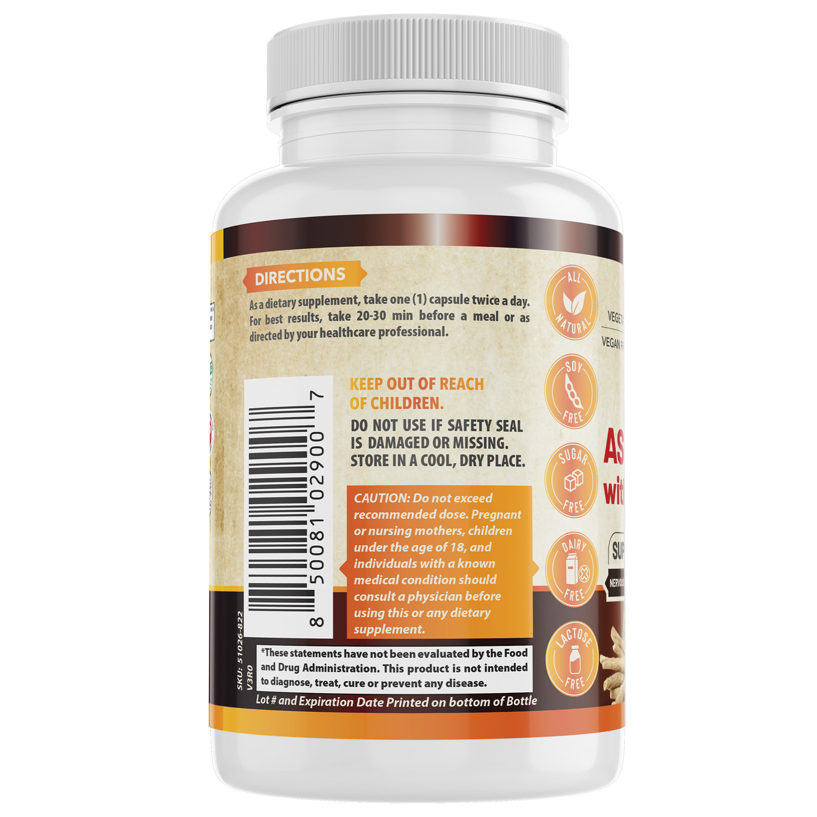 Organic Ashwagandha Supplement. USA Made.