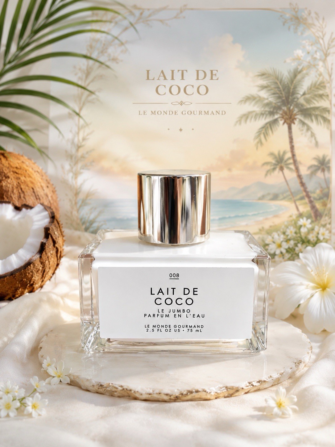 LAIT DE COCO 008 JUMBO PARFUM 2.5oz/75ml LE MONDE GOURMAND ~ NEW