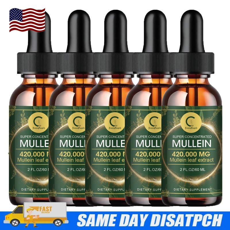 Mullein Leaf Extract Super Concentrated 420,000 MG 2 FL.OZ/60 ML Lung Cleanse