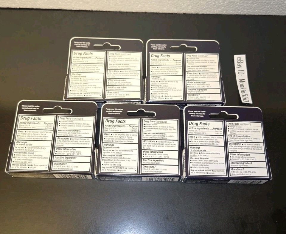 EXP 08/2026+! 5 Box Lot GenTeal Tears Night-Time PM Lubricant Eye Ointment 3.5g
