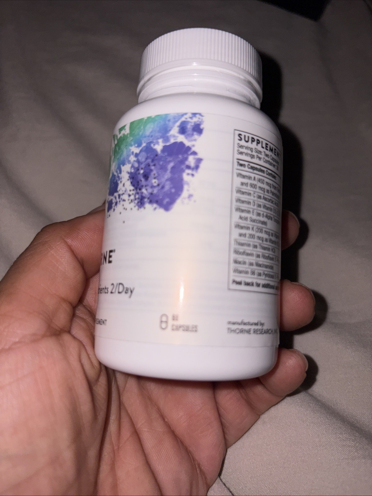 Thorne Basic Nutrients 2/Day 60 Capsule Mutivitamin. Brand New Exp 12-27
