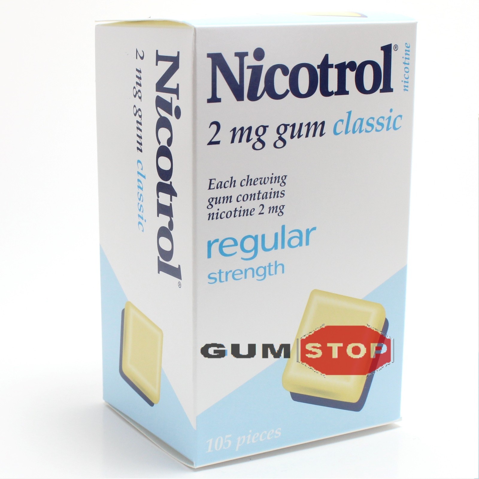 Nicotrol Nicotine Gum 2 MG Classic Flavor (1050 Pieces, 10 Boxes) NEW 06/2027