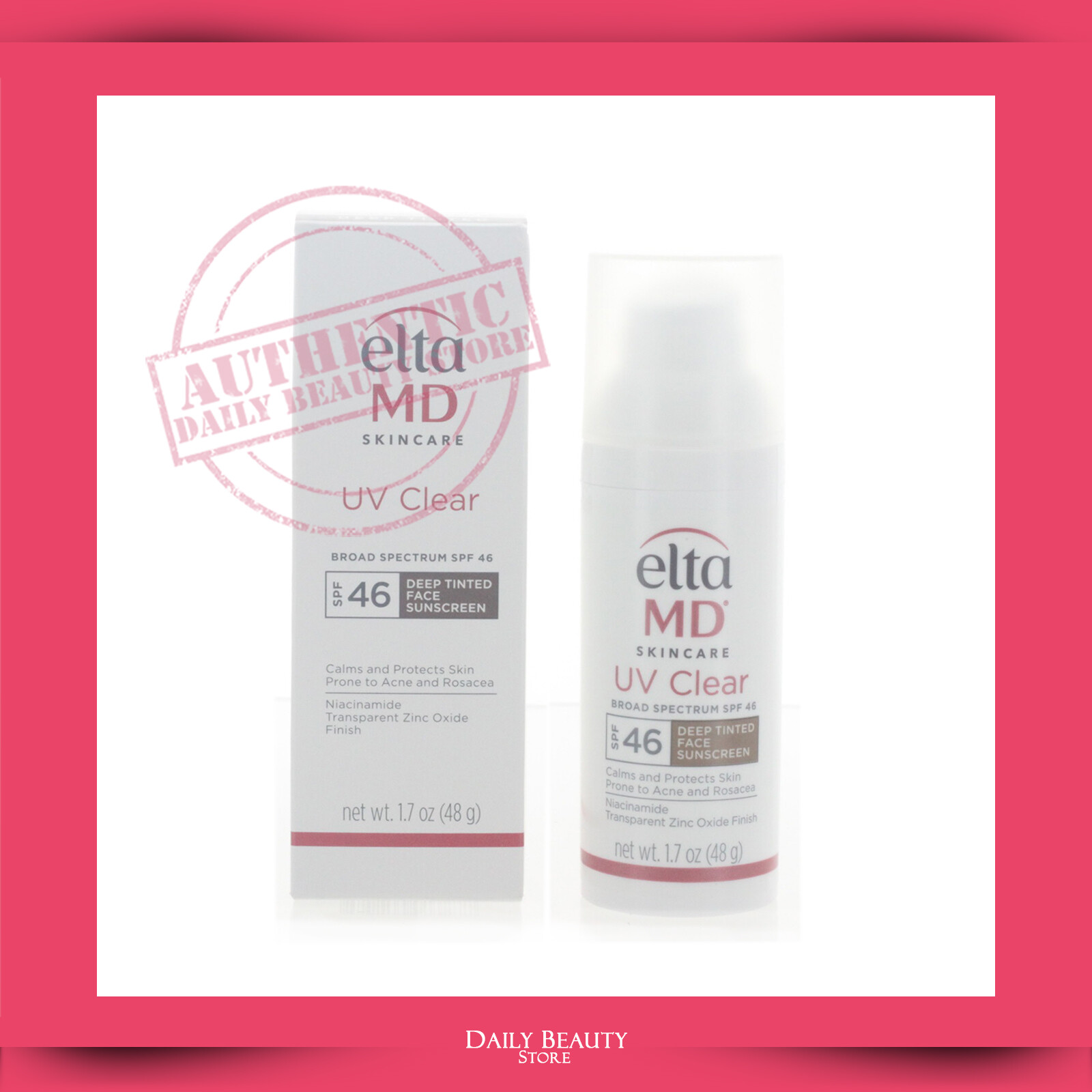 Elta MD UV Clear DEEP TINTED Broad Spectrum SPF 46 Facial Suncreen 48g 1.7oz 04/