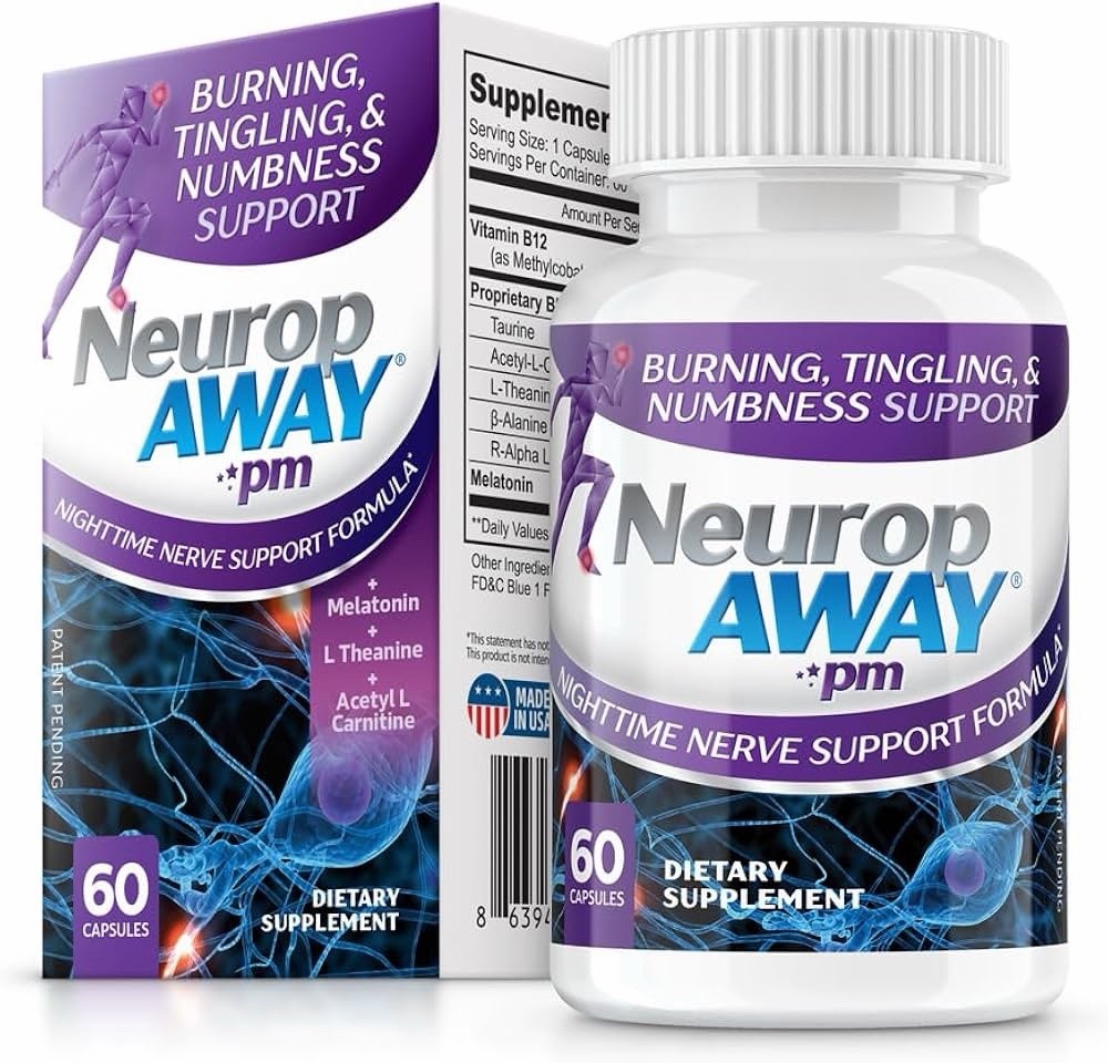 Neurop Away PM Nighttime Nerve Support Formula, 60-Caps, EXP 10/28