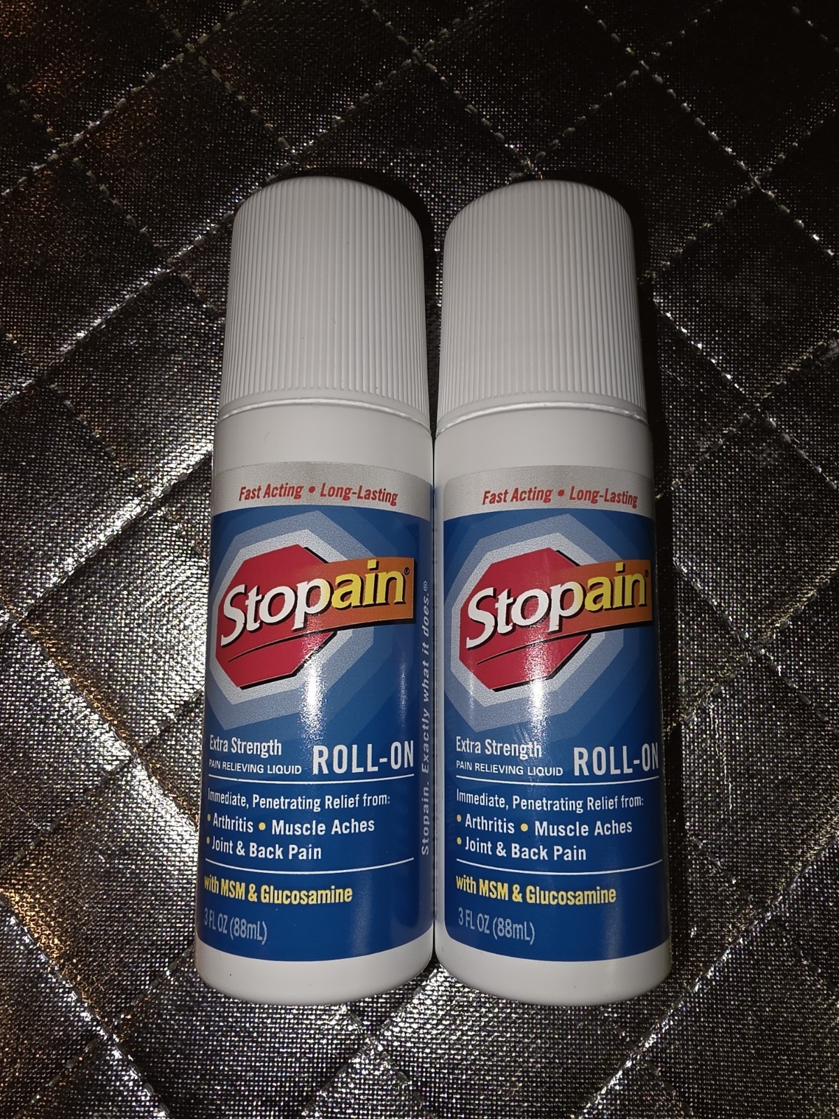 Stopain Relief Roll On Gel Max Strength Fast Acting 3 Oz Lot Of 2