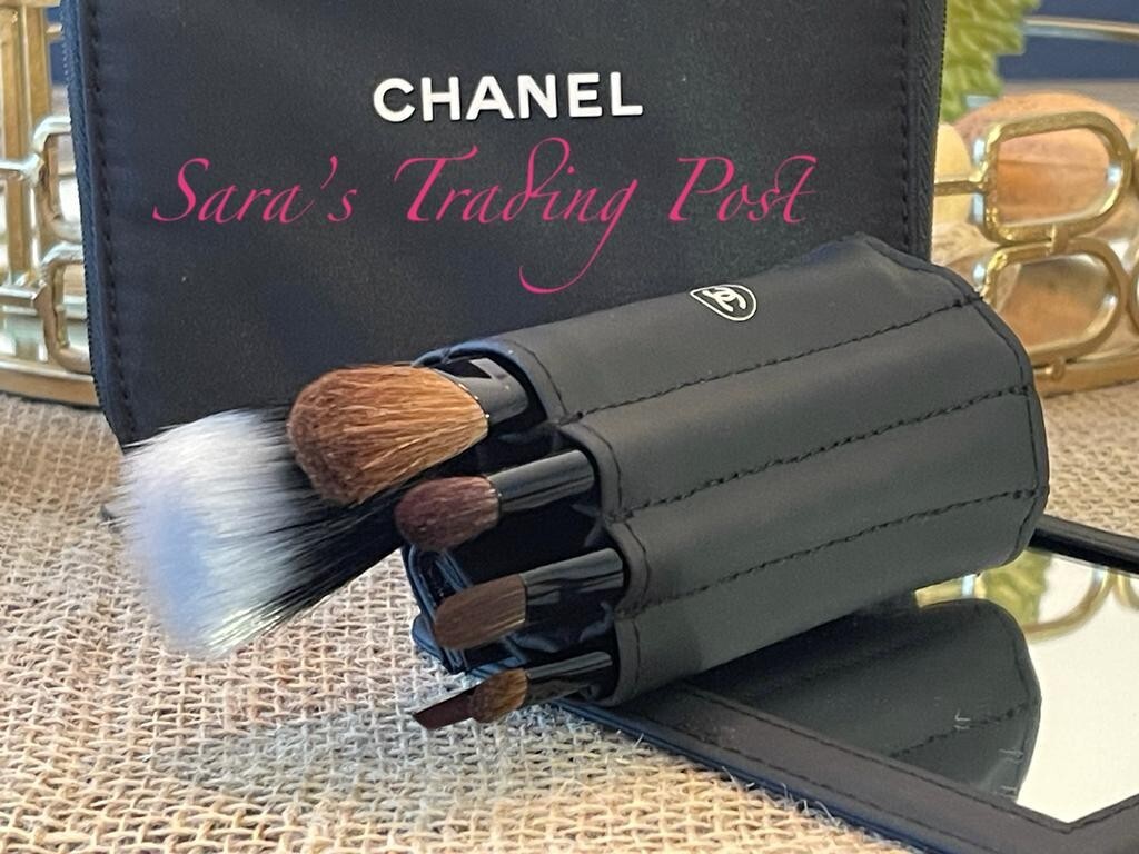 1 Chanel Collection 6 Essential MINI BRUSHES SET w/Mirror+Bag+Pouch LTD Ed +🎁