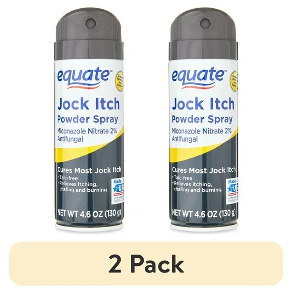 (2 PACK) Equate Jock Itch Relief Powder Spray Antifungal advance formula 4.6 oz