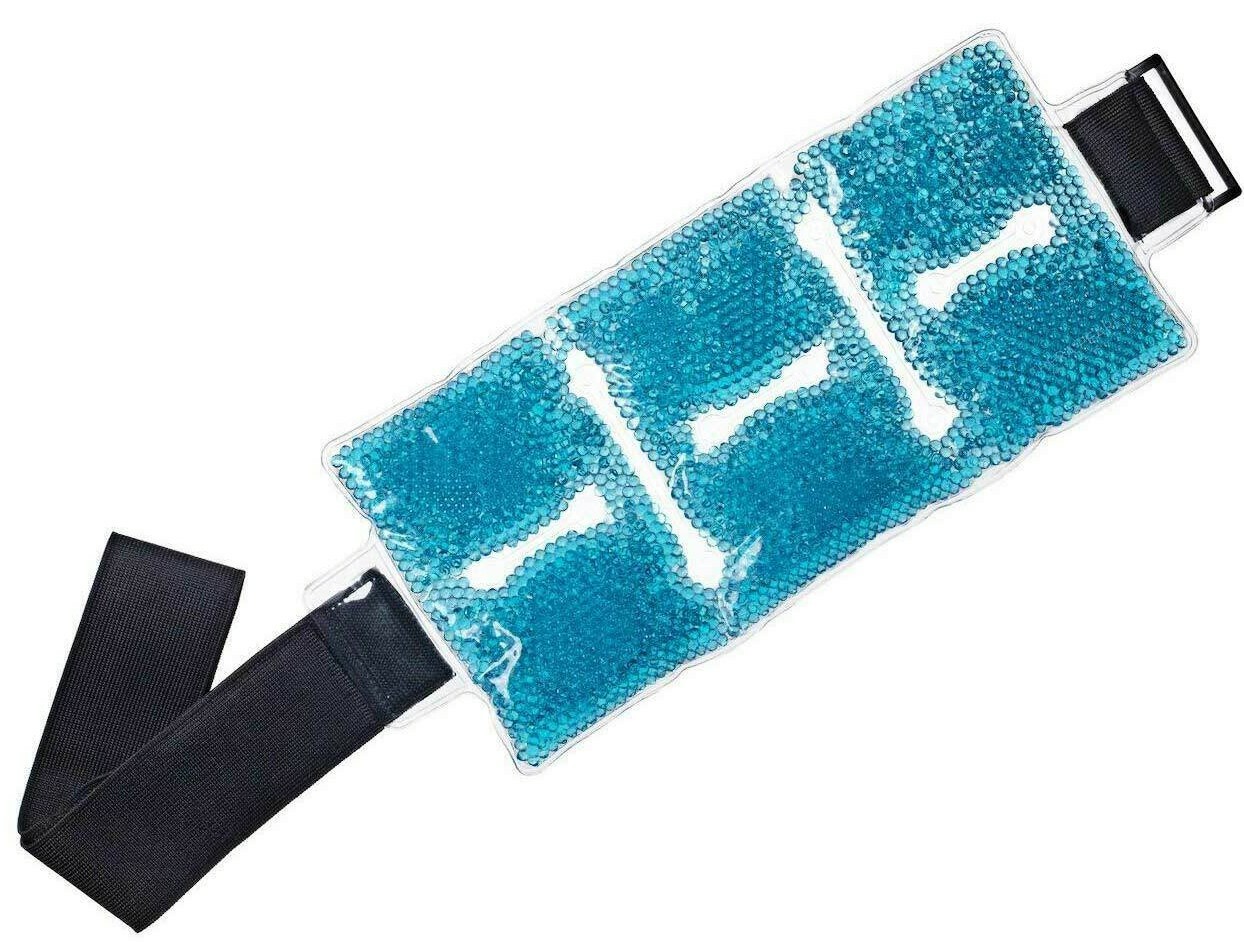 TheraPearl Reusable HOT COLD Pack for ANKLE & WRIST Wrap with Strap, Gel Beads