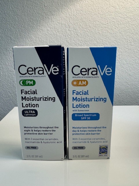 2 Pack CeraVe AM/PM Facial Moisturizing Lotion 3 oz each NEW IN BOX!!!