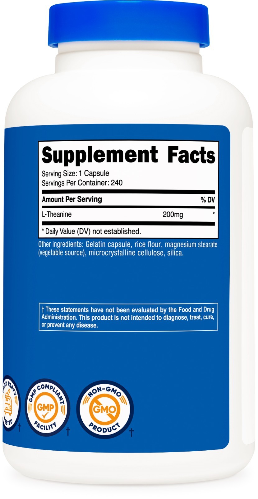 Nutricost L-Theanine 200mg, 240 Capsules – Double Strength