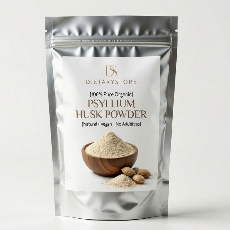 Organic Psyllium Husk Powder Fine Milled Natural Soluble Fibre Isabgol